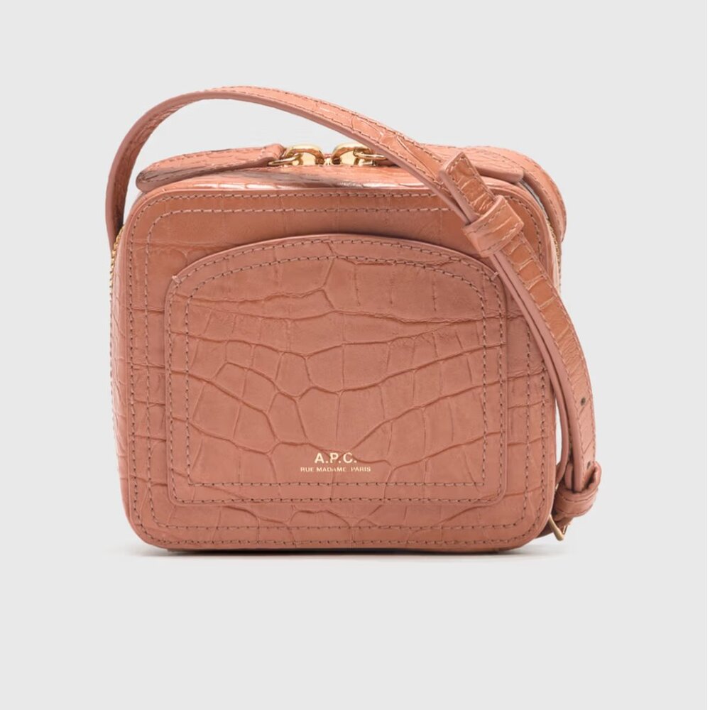 French designer A.P.C. Mini Louisette Leather Bag in Powder Pink BNWT + Dustbag